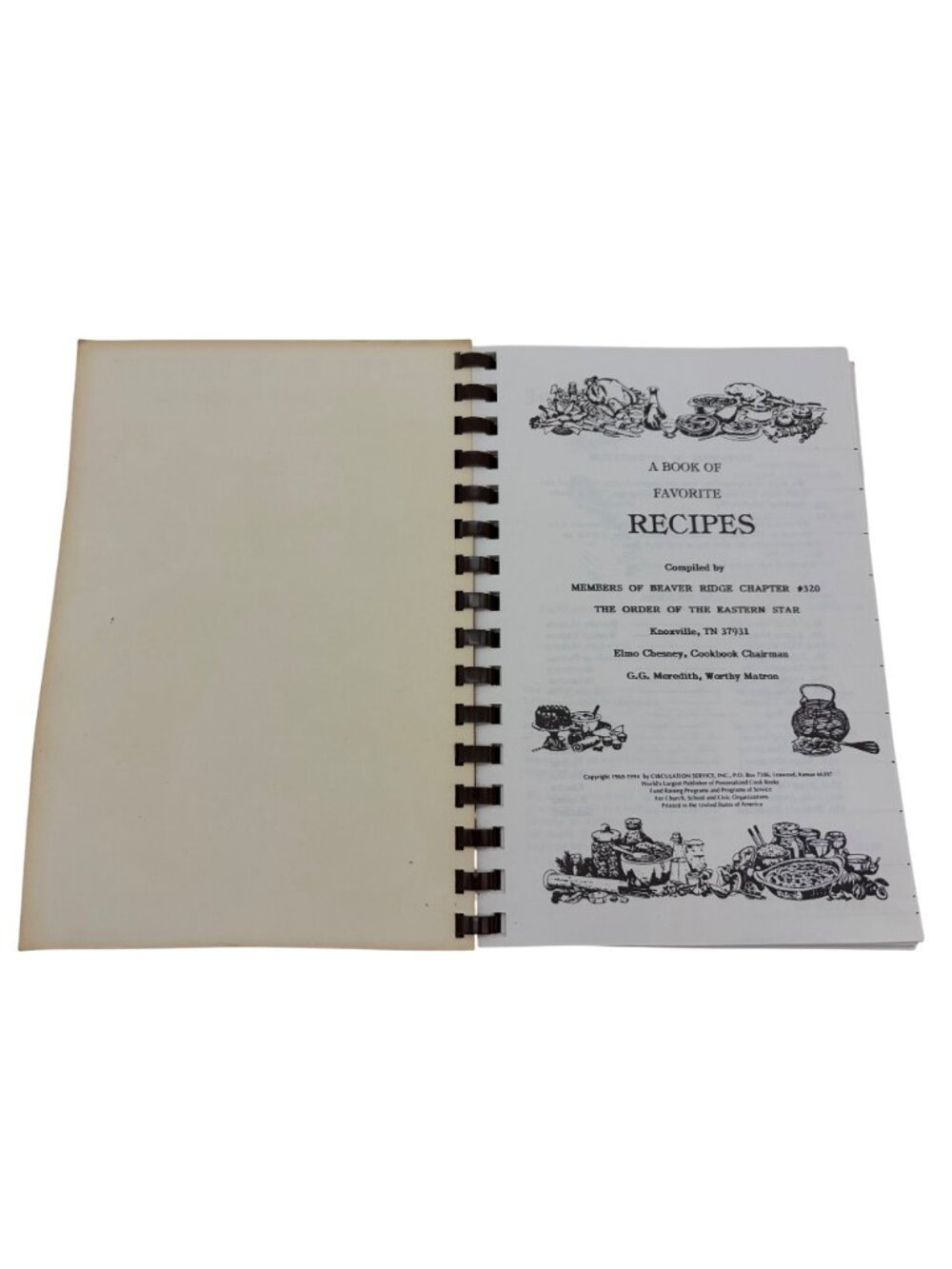 Home Made Cooking 1994 Knoxville TN Eastern Star Cookbook Church Recipes Vintage - Picture 2 of 9